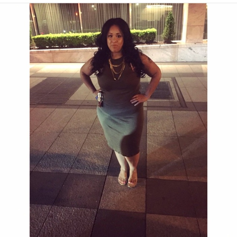 Olive sleeve less dress/ item from Rebdolls